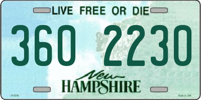 NH license plate 3602230