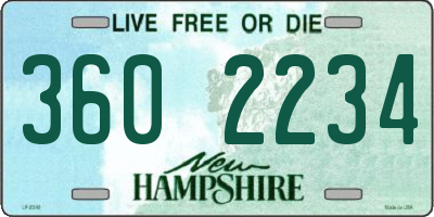 NH license plate 3602234