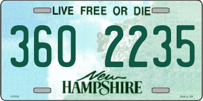 NH license plate 3602235