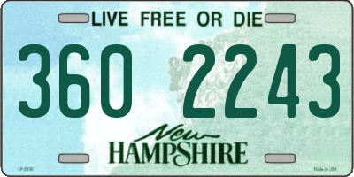 NH license plate 3602243