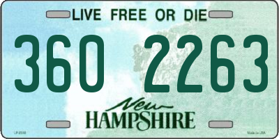 NH license plate 3602263