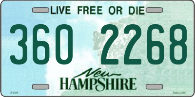 NH license plate 3602268