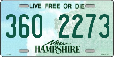 NH license plate 3602273