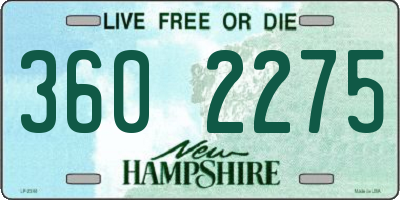 NH license plate 3602275