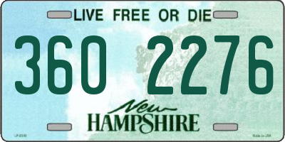 NH license plate 3602276