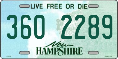 NH license plate 3602289