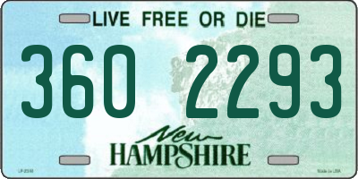 NH license plate 3602293