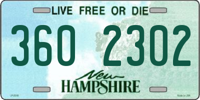 NH license plate 3602302