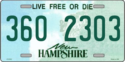 NH license plate 3602303