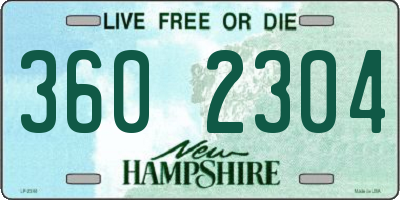 NH license plate 3602304