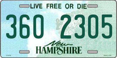 NH license plate 3602305