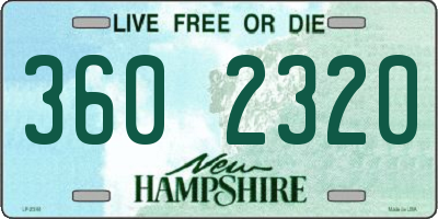 NH license plate 3602320