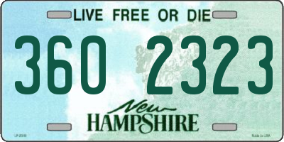 NH license plate 3602323