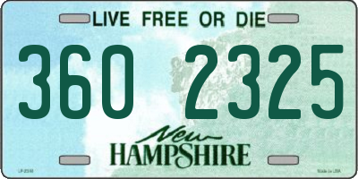 NH license plate 3602325