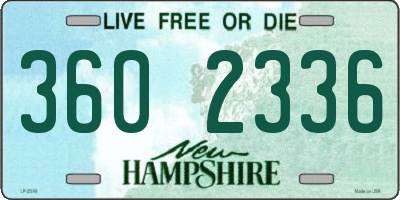 NH license plate 3602336