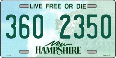 NH license plate 3602350
