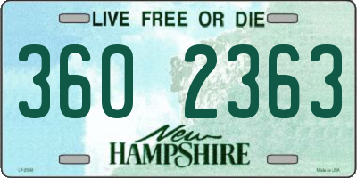 NH license plate 3602363
