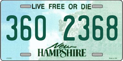 NH license plate 3602368
