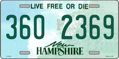 NH license plate 3602369
