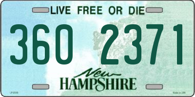 NH license plate 3602371