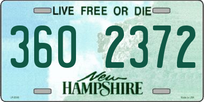 NH license plate 3602372