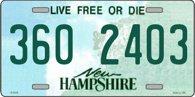 NH license plate 3602403