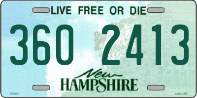 NH license plate 3602413