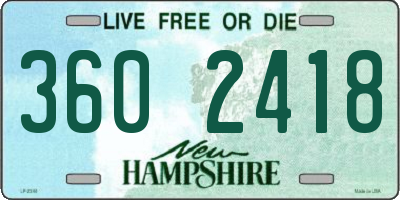 NH license plate 3602418