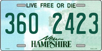 NH license plate 3602423