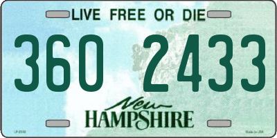 NH license plate 3602433