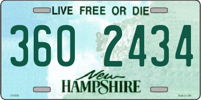 NH license plate 3602434