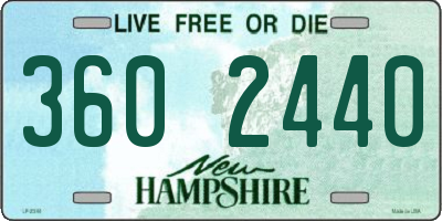 NH license plate 3602440