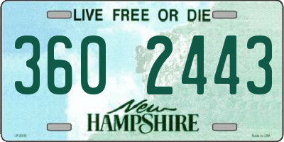 NH license plate 3602443