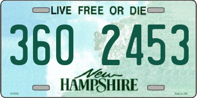 NH license plate 3602453