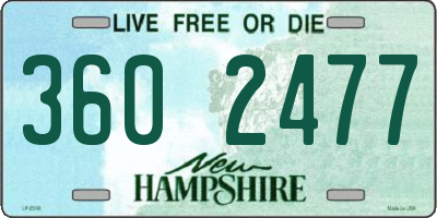 NH license plate 3602477