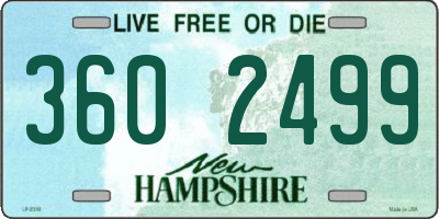 NH license plate 3602499