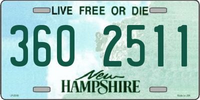 NH license plate 3602511