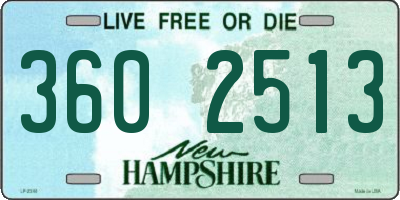 NH license plate 3602513