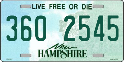 NH license plate 3602545