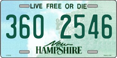 NH license plate 3602546