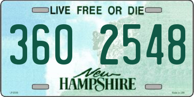 NH license plate 3602548