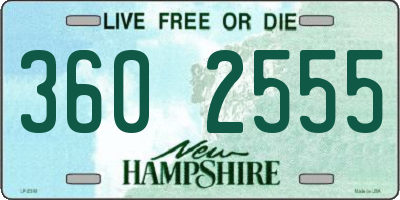 NH license plate 3602555