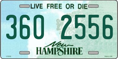 NH license plate 3602556