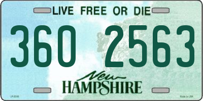 NH license plate 3602563