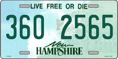 NH license plate 3602565