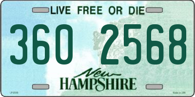 NH license plate 3602568