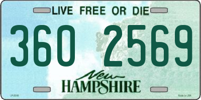 NH license plate 3602569