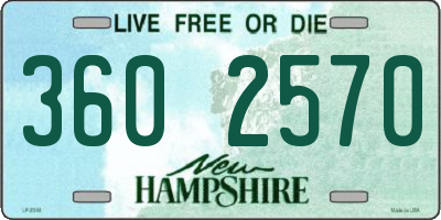 NH license plate 3602570