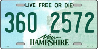NH license plate 3602572