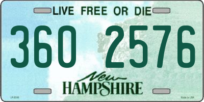 NH license plate 3602576